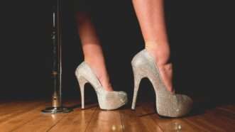 Women's high heels on stage | Photo by <a href=%40rexcuando5148-12.html Nopanen</a> on <a href=woman-in-gray-platform-stilettos-72eyggjvzqmc09e-12.html   
